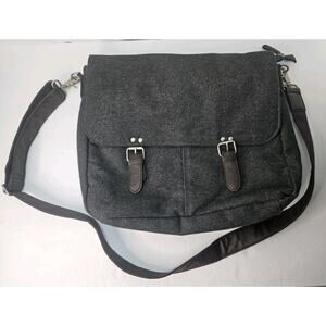 Oviesse Venezia Rumford Men's Messenger Bag Gray Wool Blend